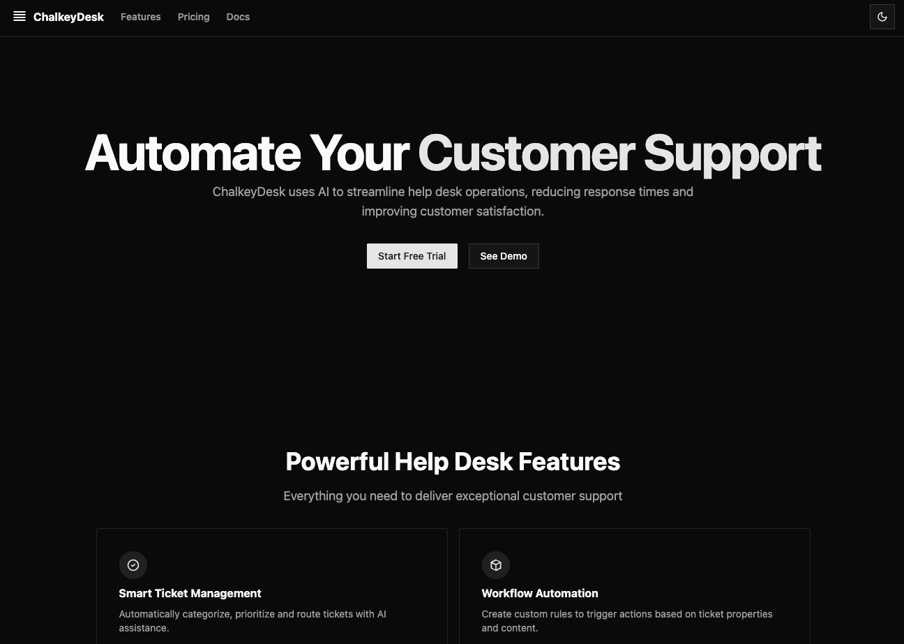 Customer Support Desk Preview